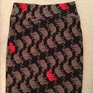 Lularoe Cassie skirt in fun Elephant print